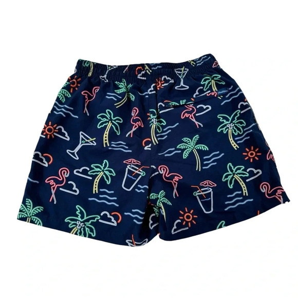 NEW Chubbies The Neon Lights Stretch Swim Trunks 5.5” Inseam Navy Size Medium - Picture 6 of 16